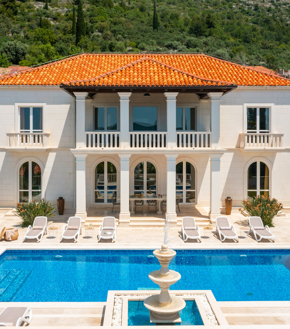 The cliff cove below the villa